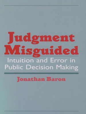 cover image of Judgment Misguided